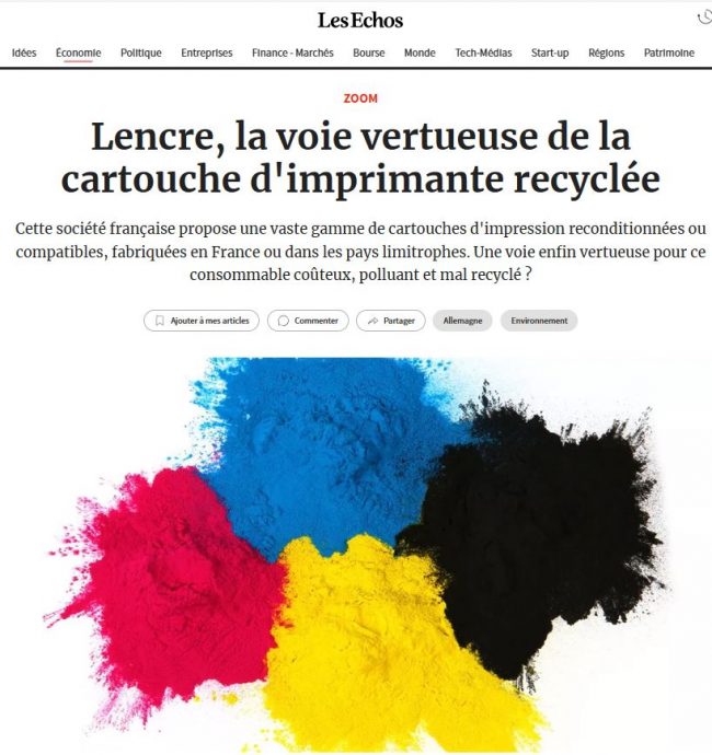 les echos article lencre.fr